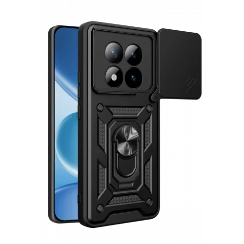 Mey İthalat®   Redmi Note 15 Pro 5G Pars Lens Yüzüklü Silikon - Siyah