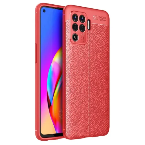 Mey İthalat®   Reno 5 Lite Kılıf Auto Focus Kapak - Kırmızı
