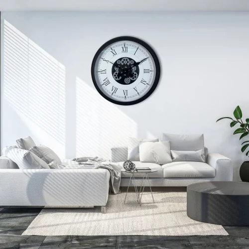 Mey İthalat® Roma Signature 60 Cm Çarklı Siyah Duvar Saati