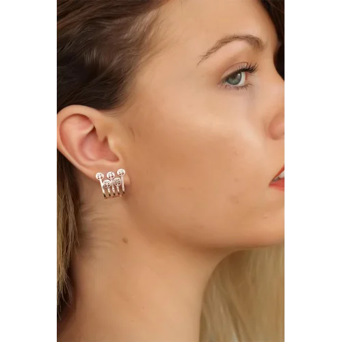 Mey İthalat® Rose Renk Ağaçlı Bayan Küpe