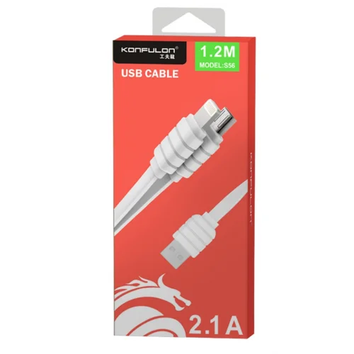 Mey İthalat®  S56 2in1 (Lightning-Micro USB) Kablo 1.2M 2.1A