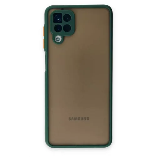 Mey İthalat®  Samsung Galaxy A12 Kılıf Montreal Silikon Kapak - Yeşil
