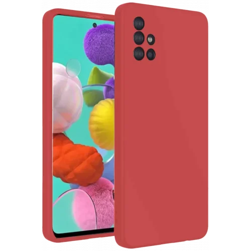 Mey İthalat®  Samsung Galaxy A31 Kılıf Nano içi Kadife Silikon - Kiremit