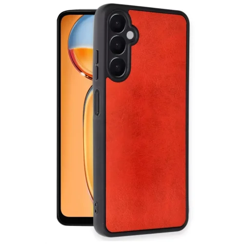 Mey İthalat® Samsung Galaxy A36 Kılıf Aras Deri Kapak - Kırmızı