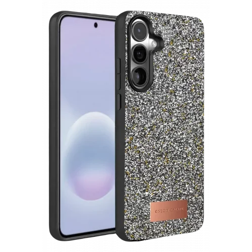 Mey İthalat®  Samsung Galaxy A37 5G Bright Simli Kapak - Gold