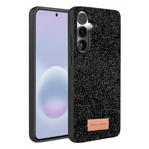 Mey İthalat®  Samsung Galaxy A57 5G Bright Simli Kapak - Siyah