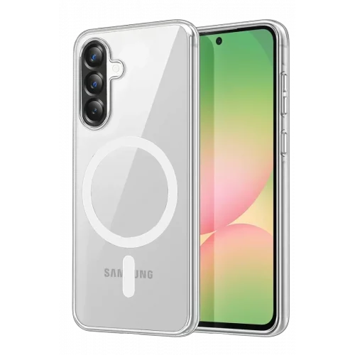 Mey İthalat®  Samsung Galaxy A57 5G Combo Sert Şeffaf Magsafe Kapak - Şeffaf