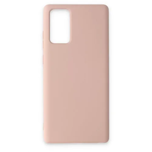 Mey İthalat®  Samsung Galaxy Note 20 Kılıf Nano içi Kadife Silikon - Pudra
