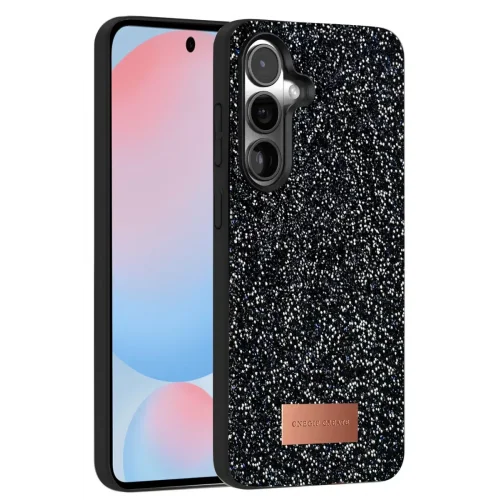 Mey İthalat®  Samsung Galaxy S24 Bright Simli Kapak - Siyah