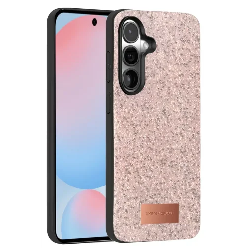 Mey İthalat®  Samsung Galaxy S24 Plus Bright Simli Kapak - Pembe