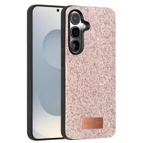 Mey İthalat®  Samsung Galaxy S25 Bright Simli Kapak - Pembe