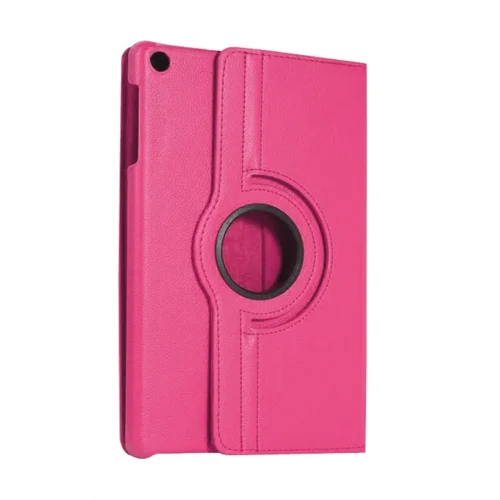 Mey İthalat®  Samsung Galaxy Tab A11 360 Tablet Deri Kılıf - Pembe