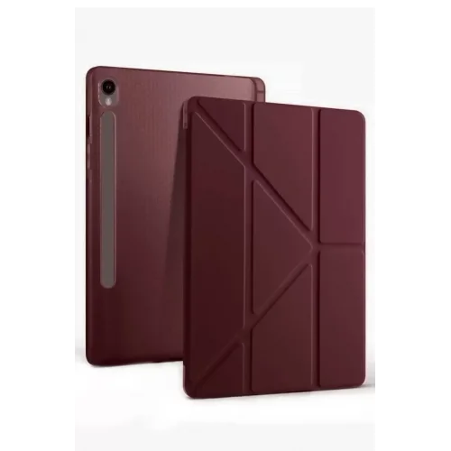 Mey İthalat®  Samsung Galaxy Tab S10 FE Plus 13.1 Kalemlikli Mars Tablet Kılıfı - Mürdüm