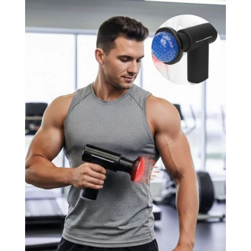 Mey İthalat® Şarjlı Masaj Tabancası Sıcak Soğuk Terapi Sessiz Güçlü Motorlu