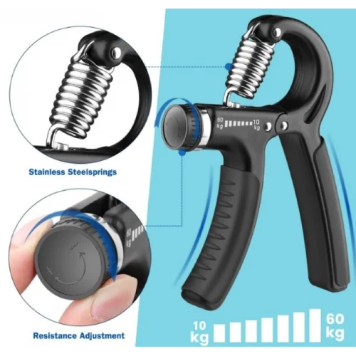 Mey İthalat® Sertlik Ayarlı El Yayı Ayarlanabilir Bilek Kas Güçlendirme Aleti 10-60 Kg