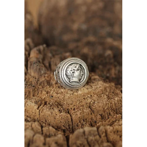 Mey İthalat® Sezar Figürlü Ayarlanabilir Erkek Yüzük