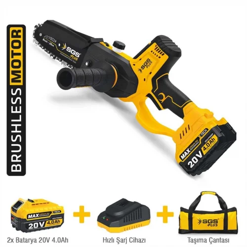 Mey İthalat® Sgs 5310 Zincirli Kömürsüz Ağaç Budama Testeresi 20 Volt