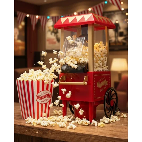 Mey İthalat® Sıcak Hava Teknolojili Yapışmaz Popcorn Makinesi