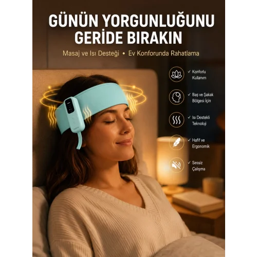 Mey İthalat® Sıkıştırmalı Baş Masaj Aleti Ev Tipi Konforlu Masaj Deneyimi Yeni Nesil