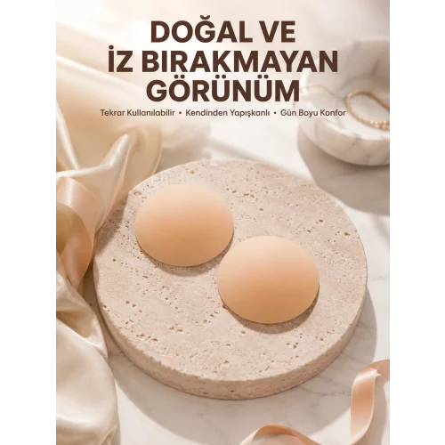 Mey İthalat® Silikon Göğüs Ucu Kapatıcı Kendinden Yapışkanlı Tekrar Kullanılabilir