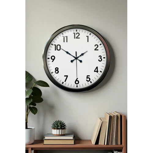 Mey İthalat® Siyah Klasik 52 Cm Modern Duvar Saati