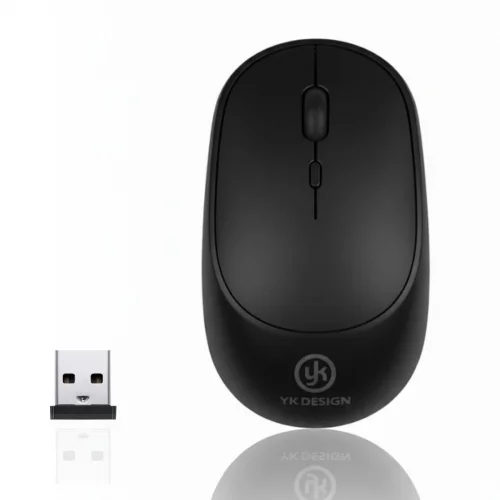 Mey İthalat®  Siyah Renkli Ergonomik Sessiz Kablosuz Mouse – USB Alıcılı, Ofis ve Oyun İçin Konforlu Bilgisayar Faresi MS6310