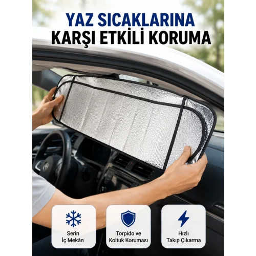 Mey İthalat® Sünger İzolasyonlu Katlanabilir Güneşlik