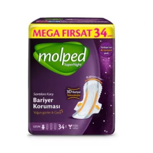 Mey İthalat®   SüperNight Uzun Ped Mega 34 Adet