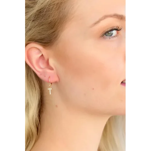 Mey İthalat® T Harf Bayan Küpe