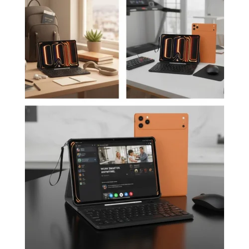 Mey İthalat® Tablet PC Klavyeli Set Geniş Ekran Yüksek Depolama ve Android Sistem