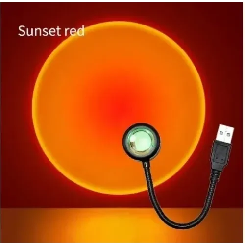 Mey İthalat® Taşınabilir USB Sunset Gün Batımı Ambiyans Işığı Lamba
