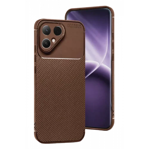 Mey İthalat®  Tecno Pova Curve 2 5G Auto Focus Karbon Kapak - Kahverengi