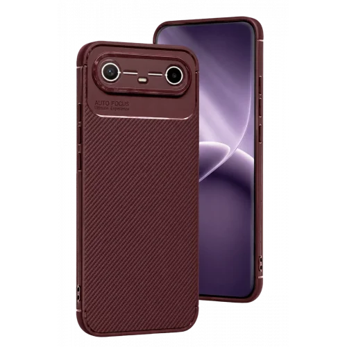 Mey İthalat® Tecno Spark Slim 5G Auto Focus Karbon Kapak - Bordo