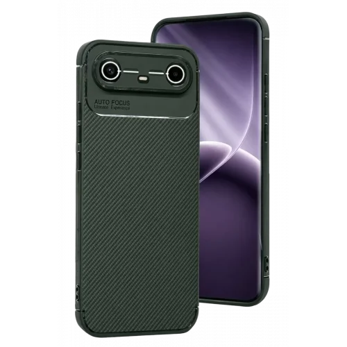 Mey İthalat®  Tecno Spark Slim 5G Auto Focus Karbon Kapak - Koyu Yeşil