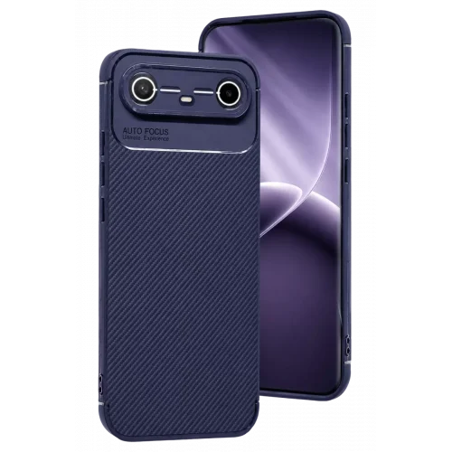Mey İthalat®  Tecno Spark Slim 5G Auto Focus Karbon Kapak - Lacivert