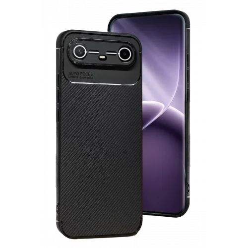 Mey İthalat®  Tecno Spark Slim 5G Auto Focus Karbon Kapak - Siyah