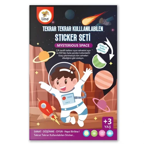 Mey İthalat®  Tekrar Kullanılabilen Sticker Seti Space