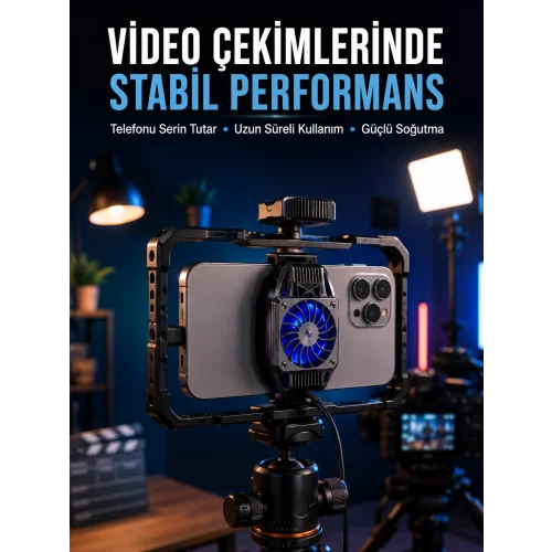 Mey İthalat® Telefon Soğutucu Fan Uzun Süreli Kullanım
