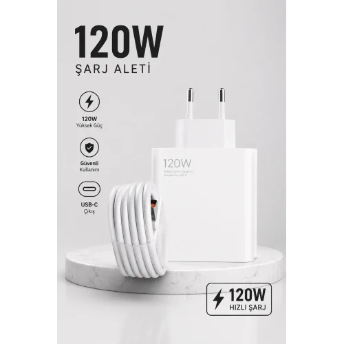 Mey İthalat® Turbo Hızlı Şarj Destekli 120W USB-C Şarj Seti