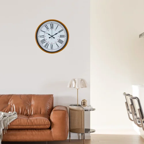 Mey İthalat® Turuncu 36 Cm Standart Duvar Saati