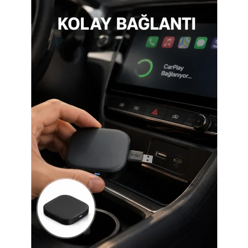 Mey İthalat® USB Girişli Tak Çalıştır Kablosuz Android Auto Cihazı Yeni Nesil