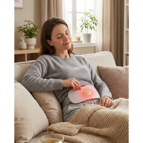 Mey İthalat® USB Şarjlı Kızılötesi Isıtmalı Titreşimli Kadın Bel ve Karın Masaj Kemeri