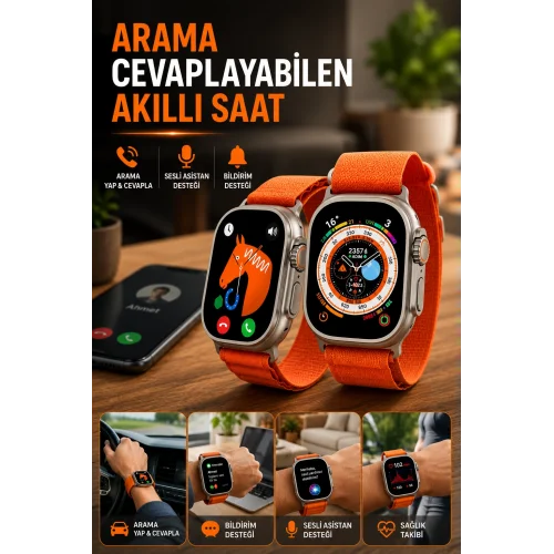 Mey İthalat® Uyku ve Nabız Takipli, Wireless Şarjlı Akıllı Saat Android ve iOS Uyumlu