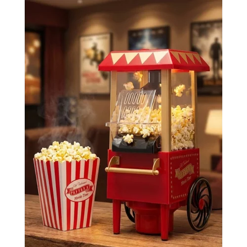 Mey İthalat® Yağsız Popcorn Makinesi Sıcak Hava ile Hızlı Patlatma