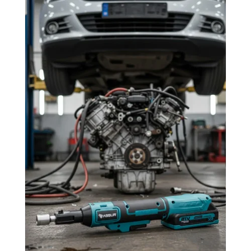 Mey İthalat® Yandan Sıkma Somun Uyumlu Akülü Cırcır Kolu 21V Güçlü Tork