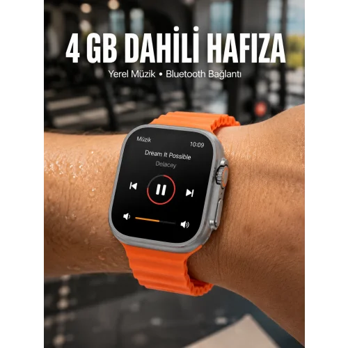 Mey İthalat® Yeni Nesil 3 Kordonlu Kol Saati 49 MM Amoled Ekran Akıllı Saat