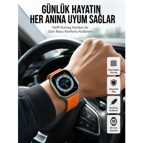 Mey İthalat® Yeni Nesil Akıllı Saat Çok Yönlü Titreşimli 49 MM Android ve İOS Uyumlu