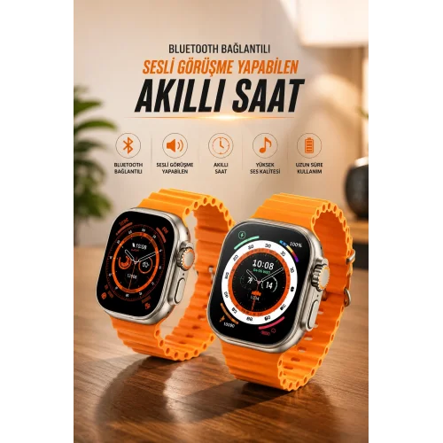 Mey İthalat® Yeni Nesil Ultra Akıllı Saat Adımsayar Uyku Takibi Nabız Sensörü