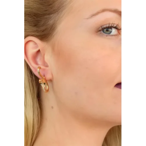 Mey İthalat® Yılan Tasarım Bayan Küpe