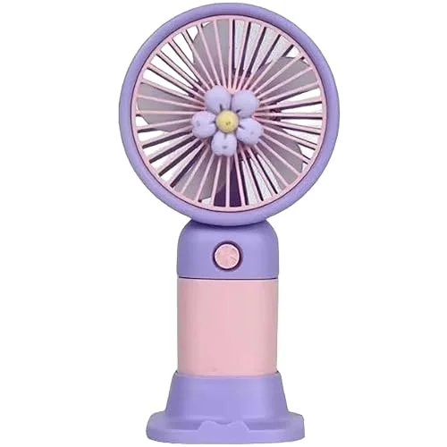 Mini USB Fan, Taşınabilir, Farklı Renk Seçeneği (Pembe-Mor)